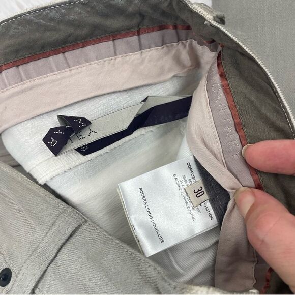 Stella McCartney Metallic Silver Grey Coated Low Straight Leg Jeans NWT - Picture 8 of 10